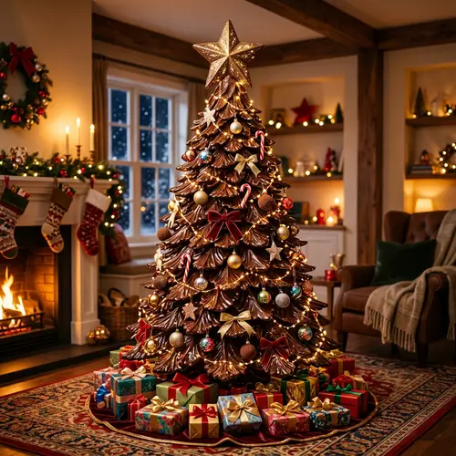 Chocolate Christmas Tree Decor: Festive Sweet Delight