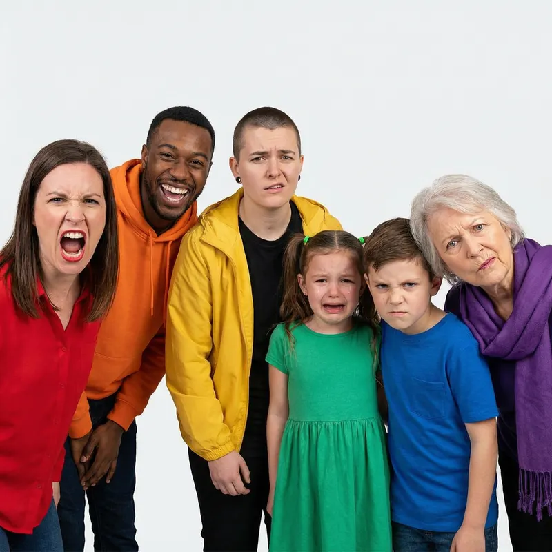 Explore Diverse Facial Expressions in a Colorful Way