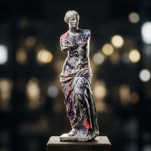 Venus de Milo: Graffiti Meets Classic Art