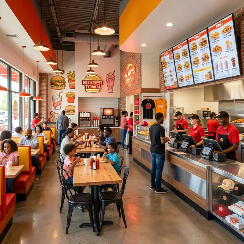 Burger King Style Family Restaurant | Cozy Decor, Friendly Atmosphere