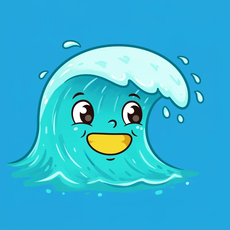 Animated Happy Face Wave | Fun Digital Graphics