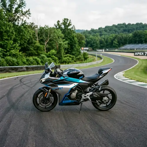 Sleek Nexus 110V1 Motorcycle on Racing Track