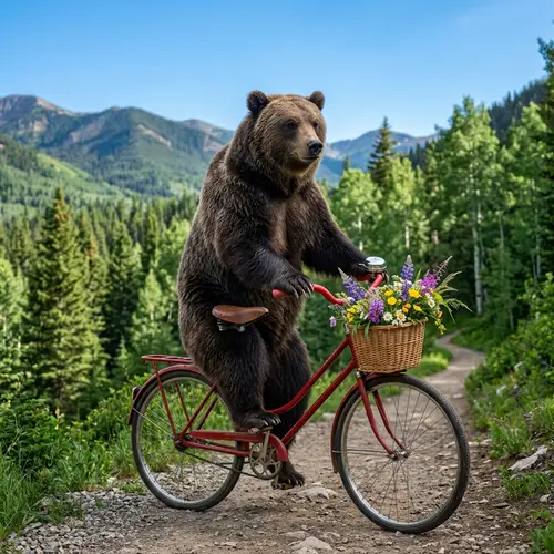 Bear Riding a Bike: A Whimsical Adventure