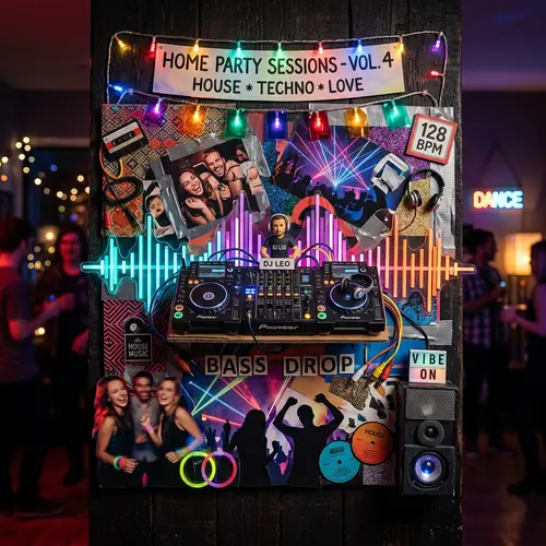 Cozy Electronic Party Collage Ideas