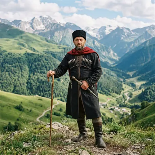Traditional Circassian Man Portrait | Pride and Dignity