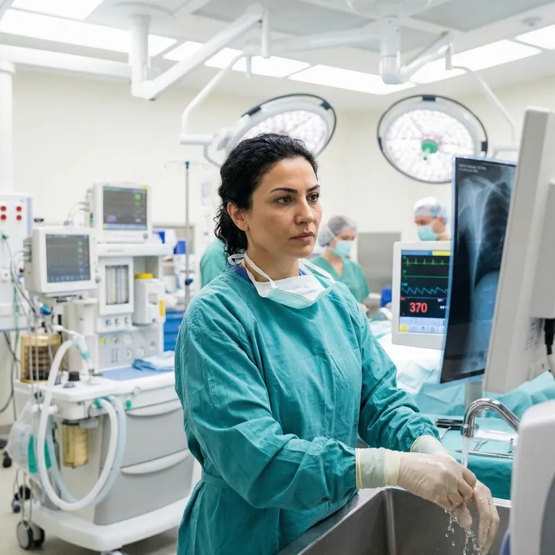 Confident Circassian Surgeon Exuding Professionalism Confident Circassian Surgeon Exuding Professionalism