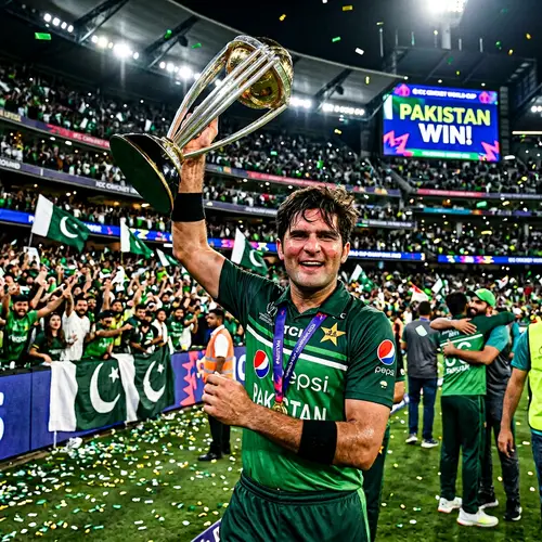 Anonymous Pakistani Cricketer Celebrates Winning Cricket World Cup