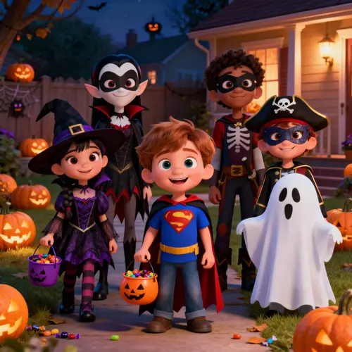 Disney Pixar Halloween: Kids in Costumes
