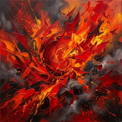 Choleric Personality: Fiery Temperament Abstract Art