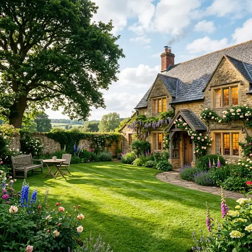 Traditional House with Lush Green Yard