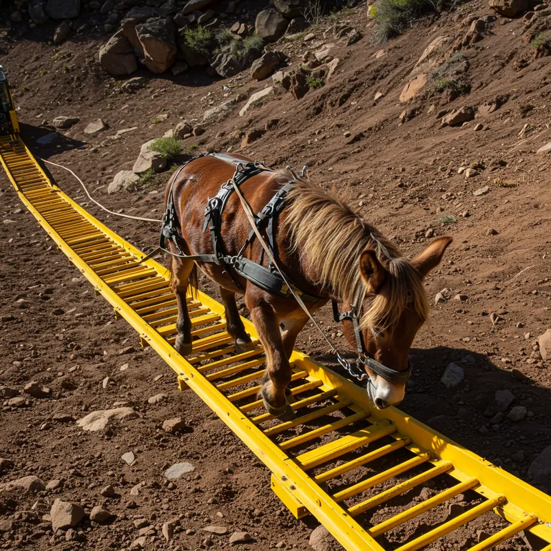 Safety Harness for Mules Climbing Ladders Safety Harness for Mules Climbing Ladders