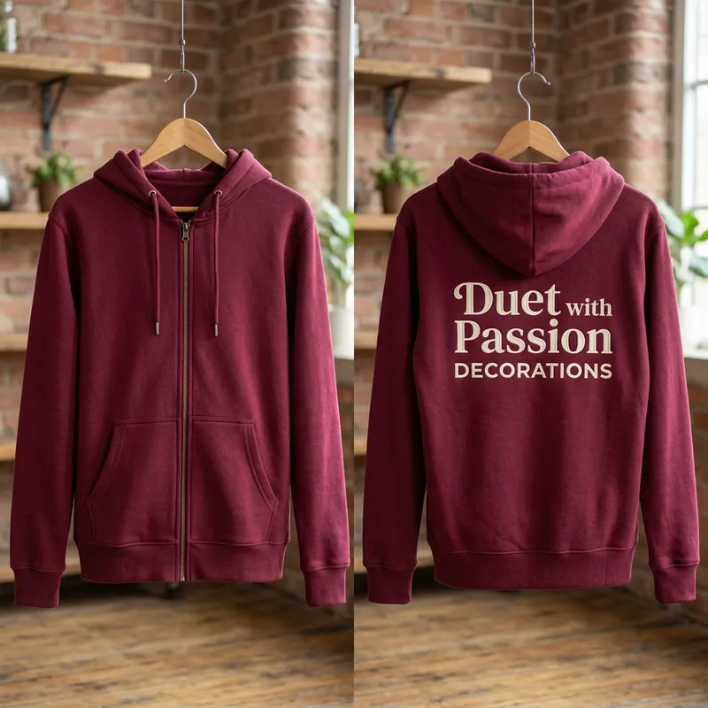 Burgundy Sweatshirt: Duet with Passion - Decorations
