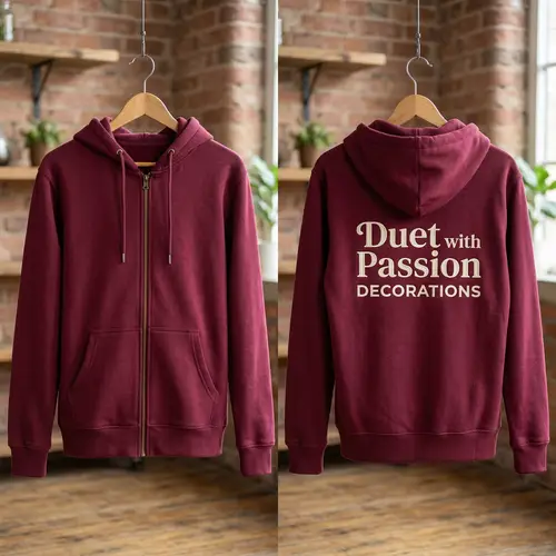 Burgundy Sweatshirt: Duet with Passion - Decorations