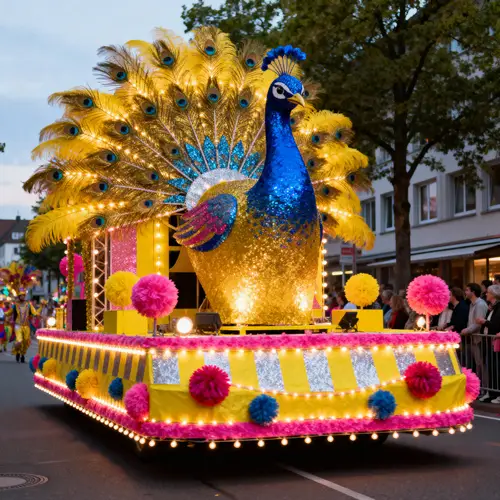 Peacock-Themed Carnival Float Design Ideas