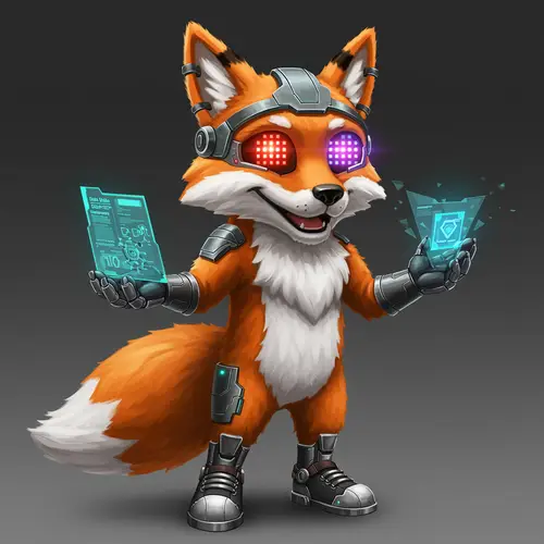 Futuristic Tech Fox Mascot for Your Store