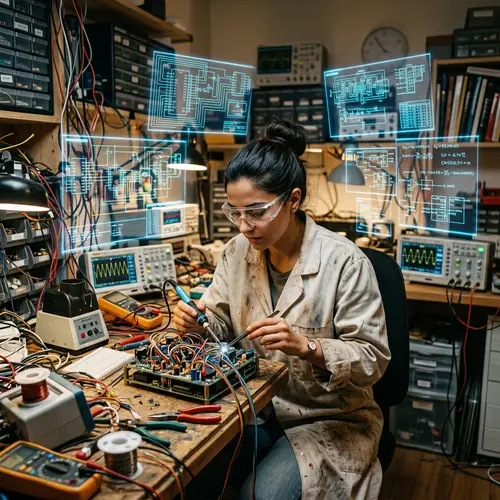 Determined Electronics Engineer in Chaotic Lab