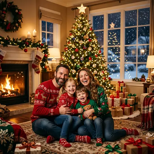 Joyful Family Christmas Portraits