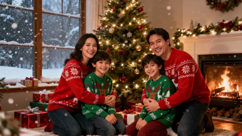 Joyful Family Christmas Portraits