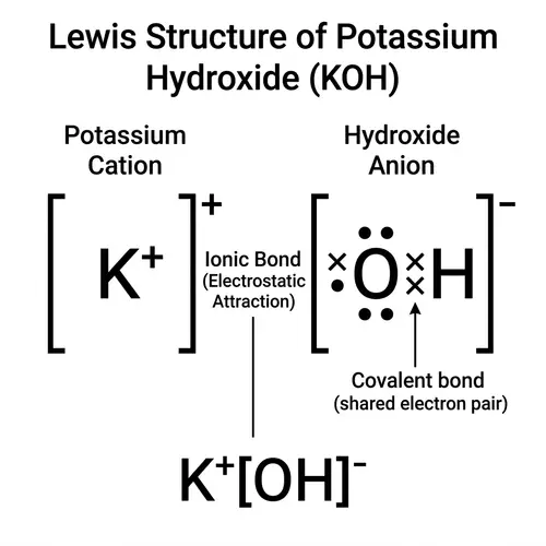 Lewis Structure of KOH: Potassium Hydroxide Diagram
