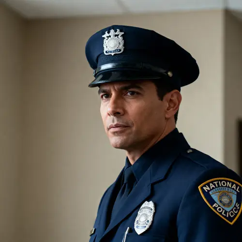 National Police with Uniform and Insignia