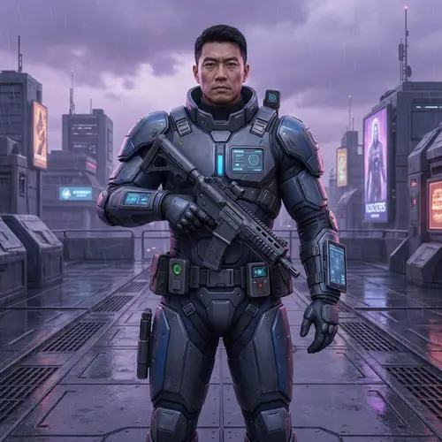 Futuristic Soldier | Advanced Armor and High-Tech Gear
