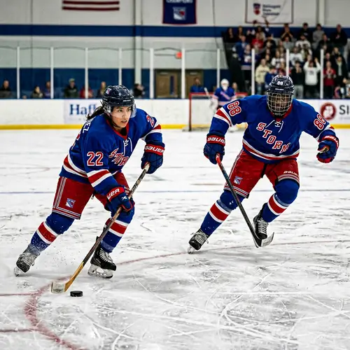 Diverse Hockey Players: Female and Male On Ice