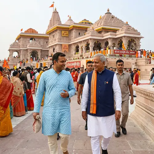 Vivek Gupta Visits Ayodhya Temple with Narendra Modi