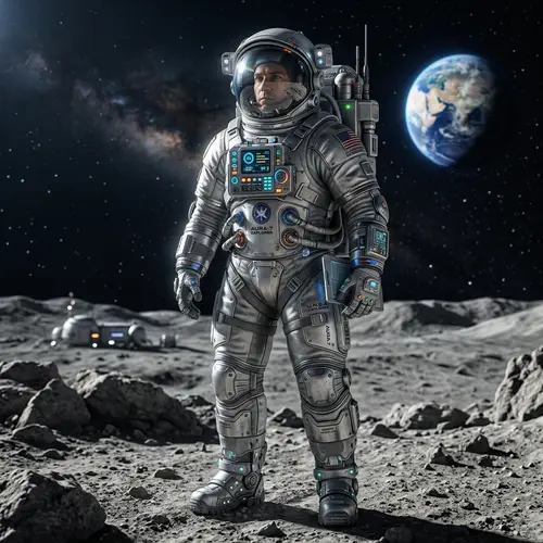 Advanced Astronaut Suit: Futuristic Space Technology