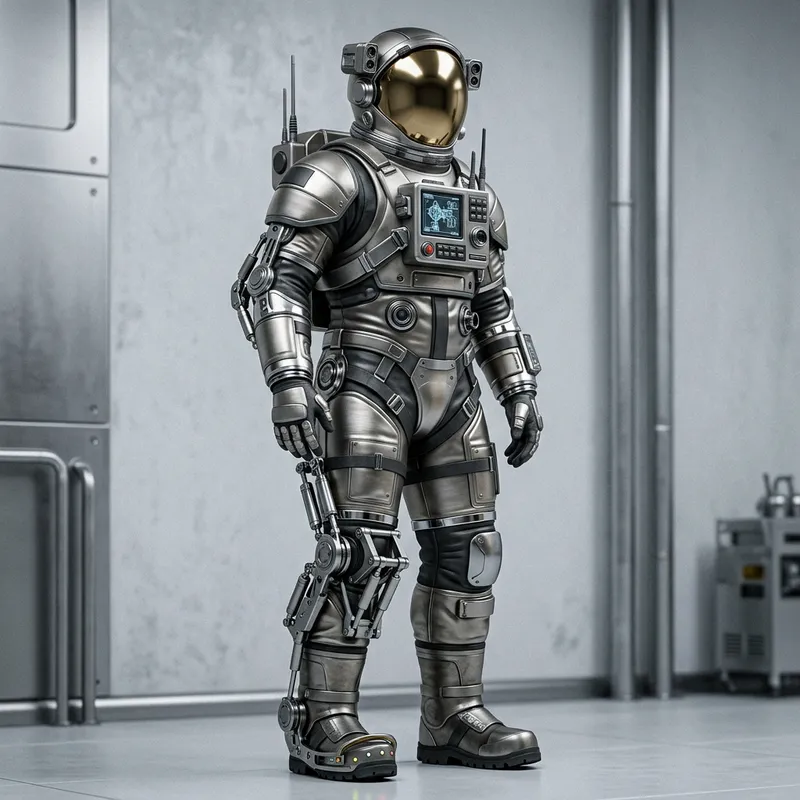 Innovative Astronaut Suit with Metal Detector and Foot Movement Mechanism Innovative Astronaut Suit with Metal Detector and Foot Movement Mechanism