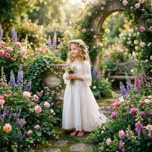 Enchanting Fairytale Princess in Lush Garden - Airenne