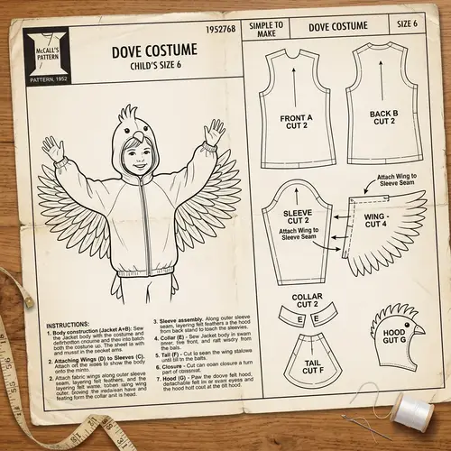 Dove Costume Sewing Pattern