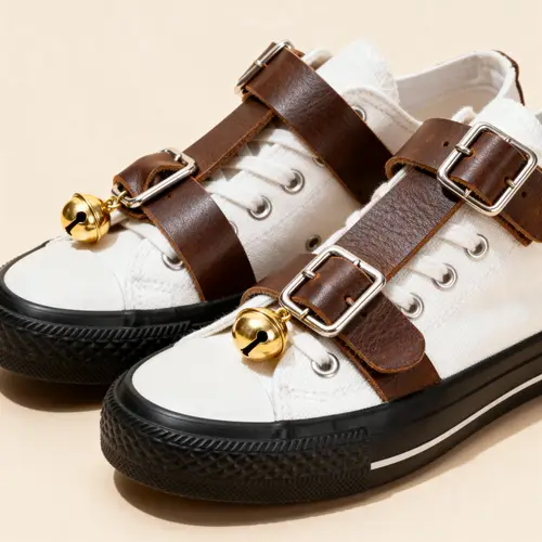 Size 15 Tennis Shoes with Leather Straps & Bells