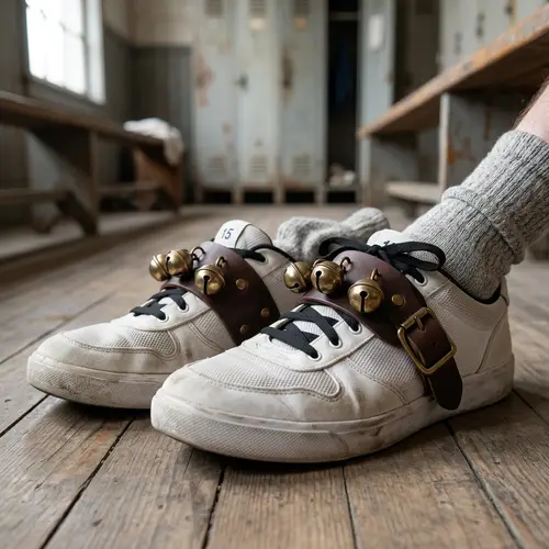 Size 15 Tennis Shoes with Leather Straps & Bells