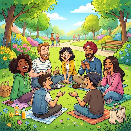 Diverse Group Sharing Laughter in Playful Setting