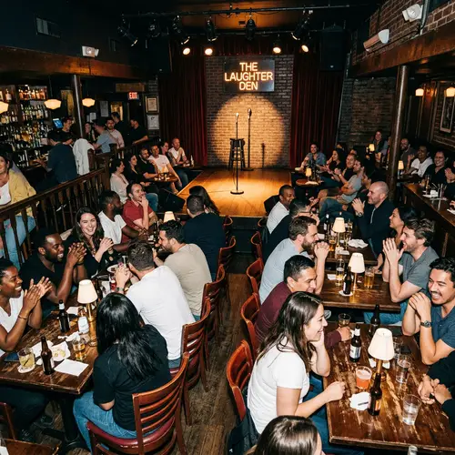 Vibrant Comedy Club Experience | Stand-Up Laughter & Anticipation