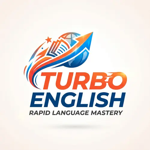 Turbo English - Learn English Fast with Modern Logo Design