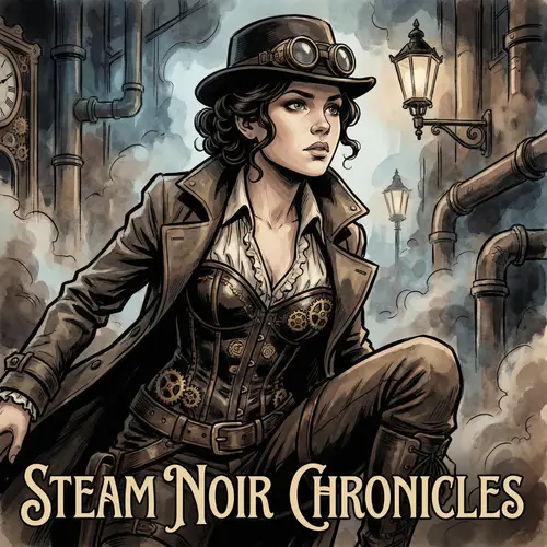Stunning Steampunk Noir Digital Illustration