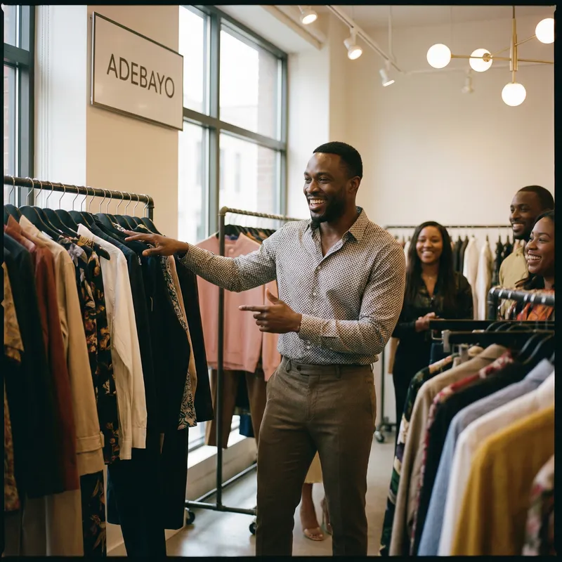 Ultra Realistic Man Promoting Trendy Clothing Brand