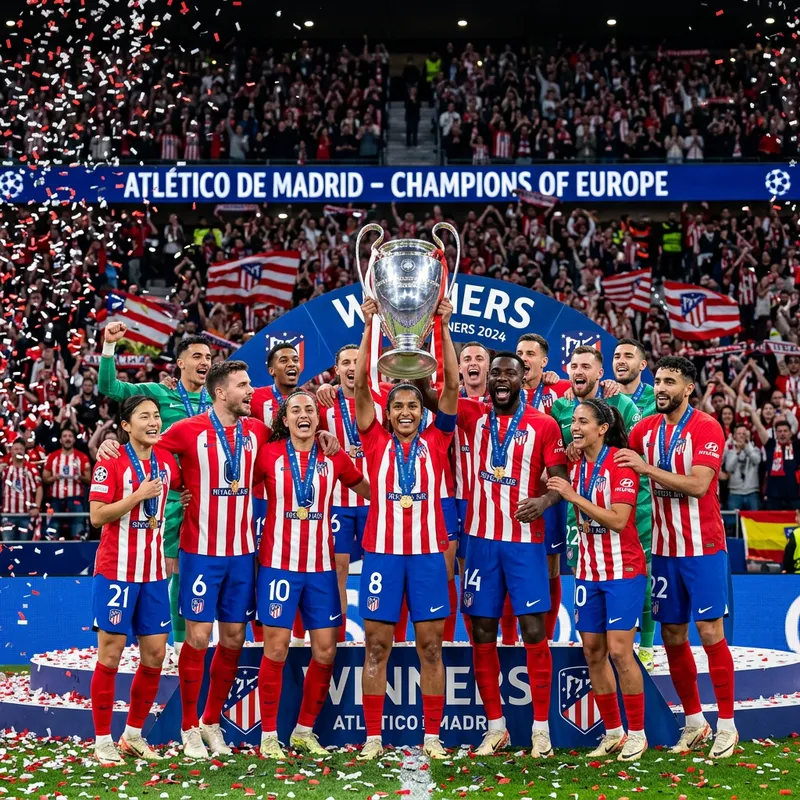 Diverse Atletico Madrid Champions League Victory