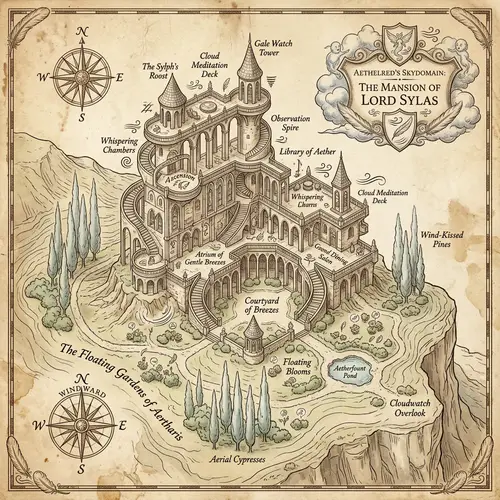 Air Genasi Mansion Map - Grand Mansion of Air Genasi