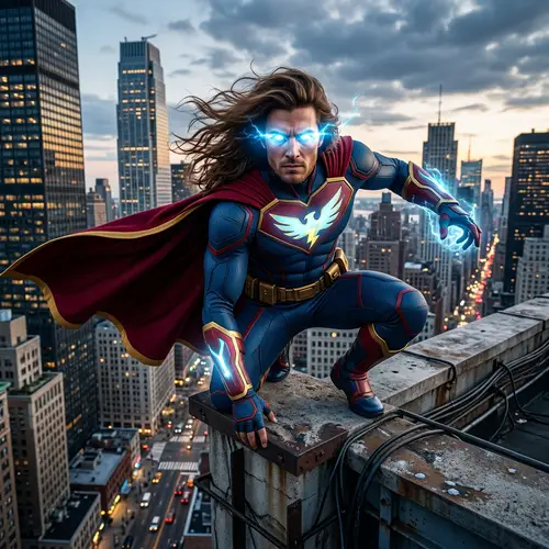 Superhero with Mind Powers | Long Brown Hair