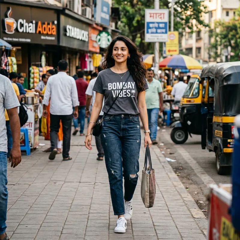 Indian Actress Vidya Balan in Casual T-shirt Photo Indian Actress Vidya Balan in Casual T-shirt Photo