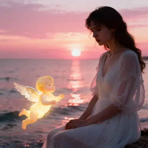 Melancholic Serenity by the Sea at Sunset