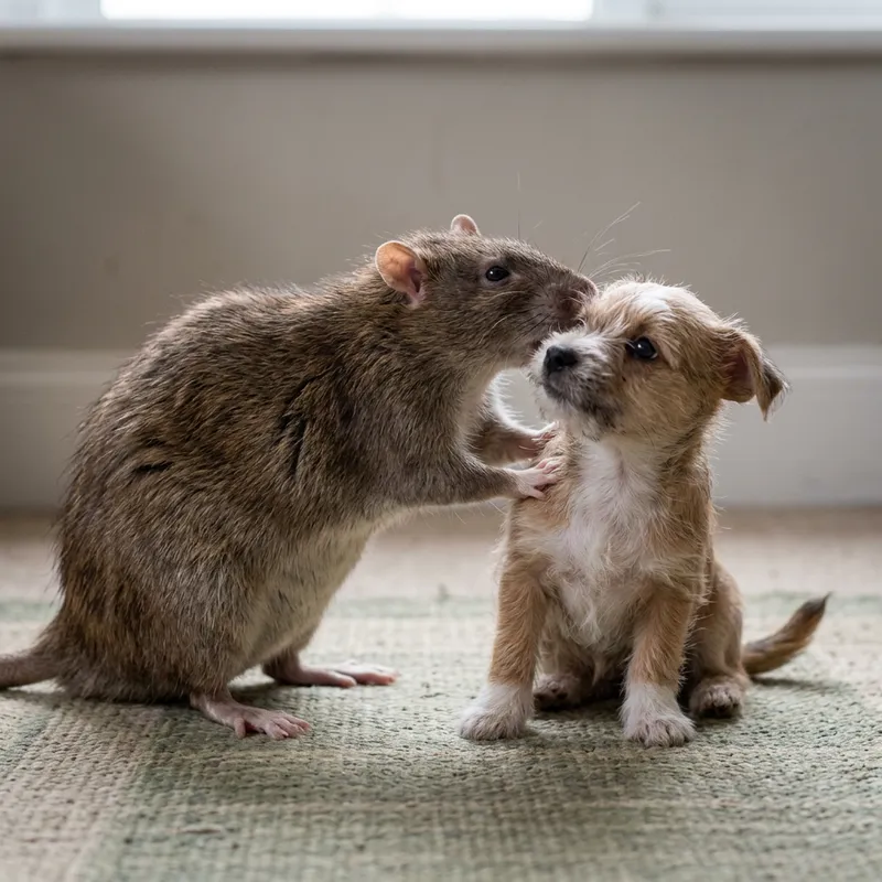 Unusual Encounter: Tiny Dog Attacked by Rat