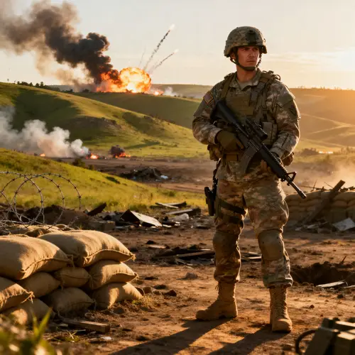 Military Photo in Full Battle Gear