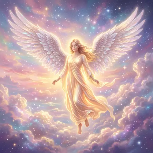 Soothing Angel of Peace in Glowing Ethereal Robes