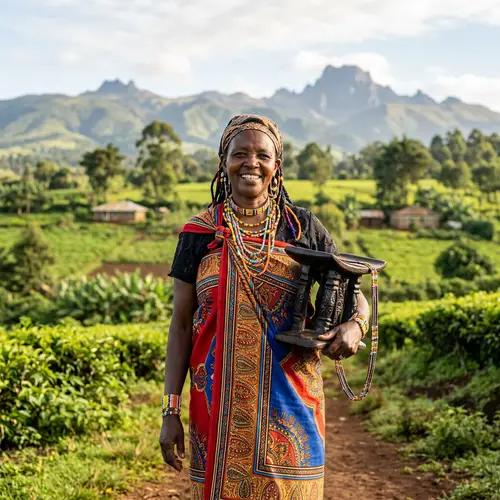 Kikuyu Lady: Embracing Culture in Kenya's Landscape