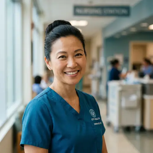 Professional Nurse Headshot: Warm, Approachable Image