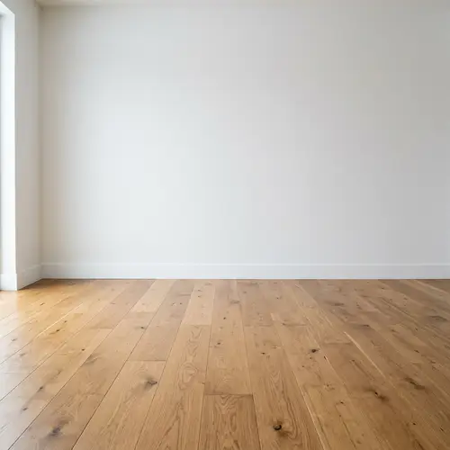 Stylish White Walls with Classic Hardwood Floors