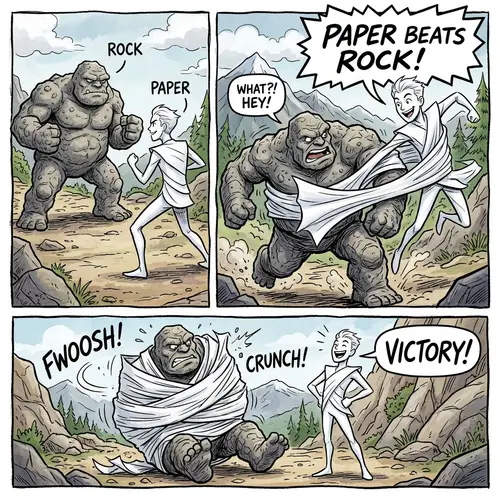 Paper Beats Rock! Comic Book Page
